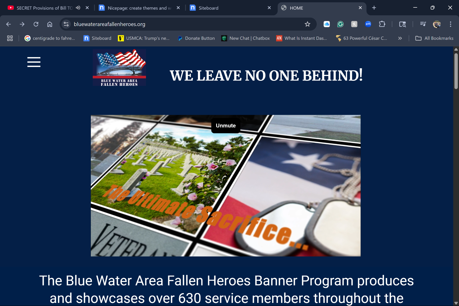 Blue Water Area Fallen Heroes