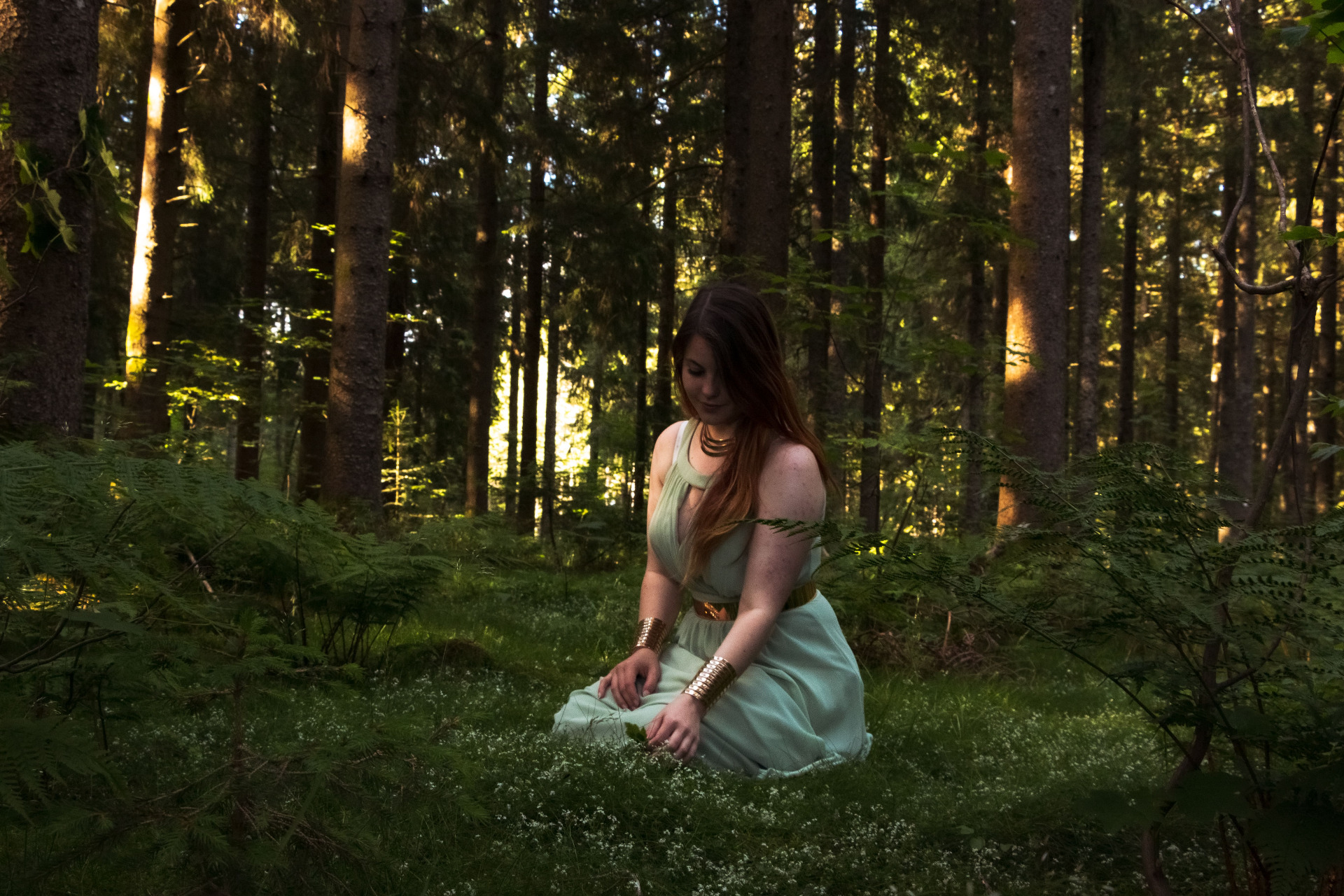 faerie like looking girl in blackforest