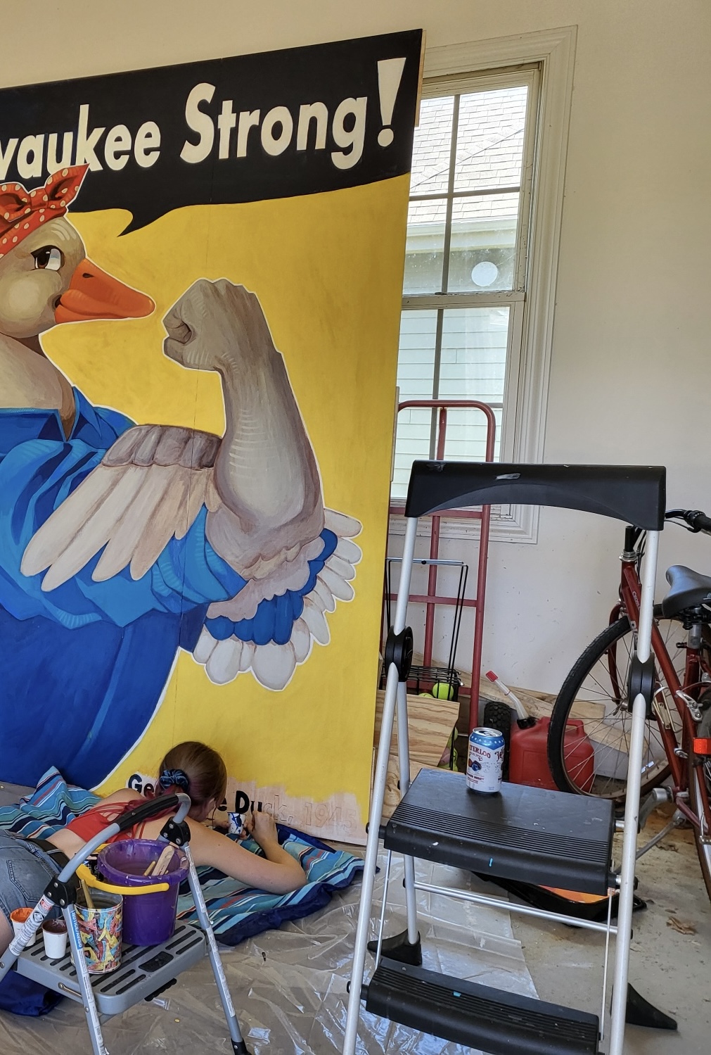 Painting the bottom text