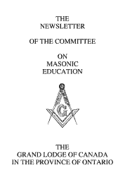 Masonic Education Newsletter