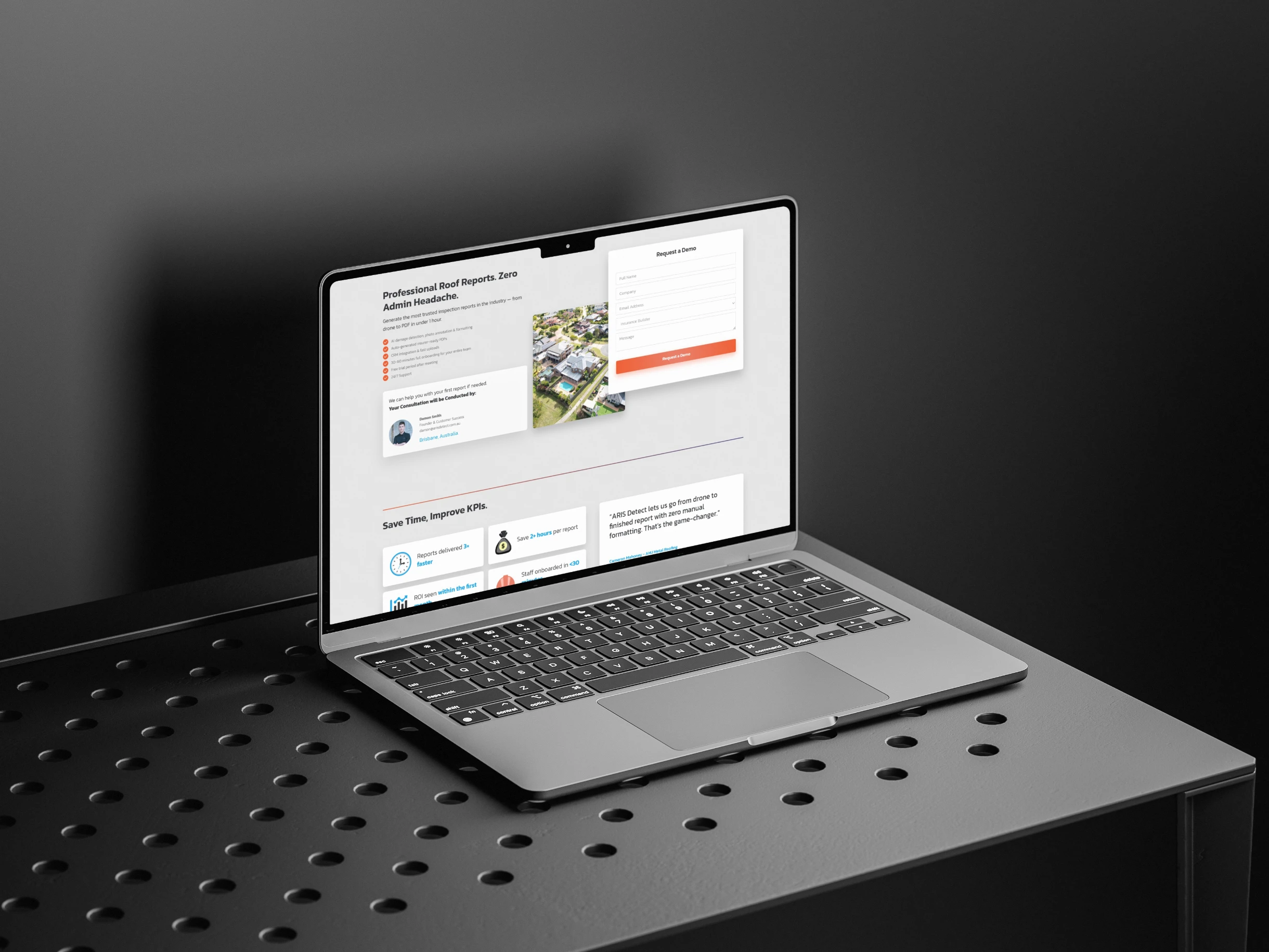 Aris Detect Desktop Website Mockup 001