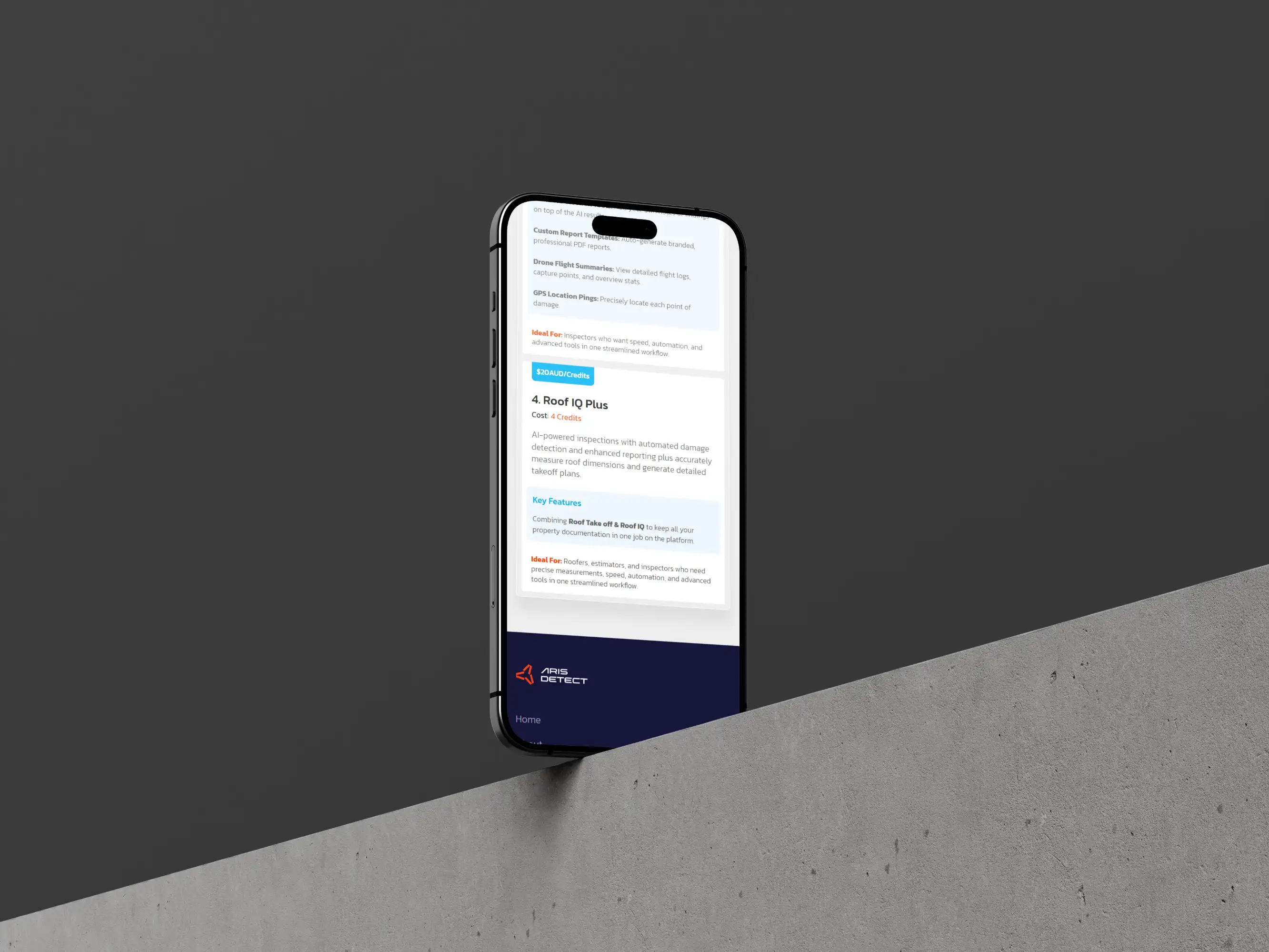 Aris Detect Mobile Website Mockup 001
