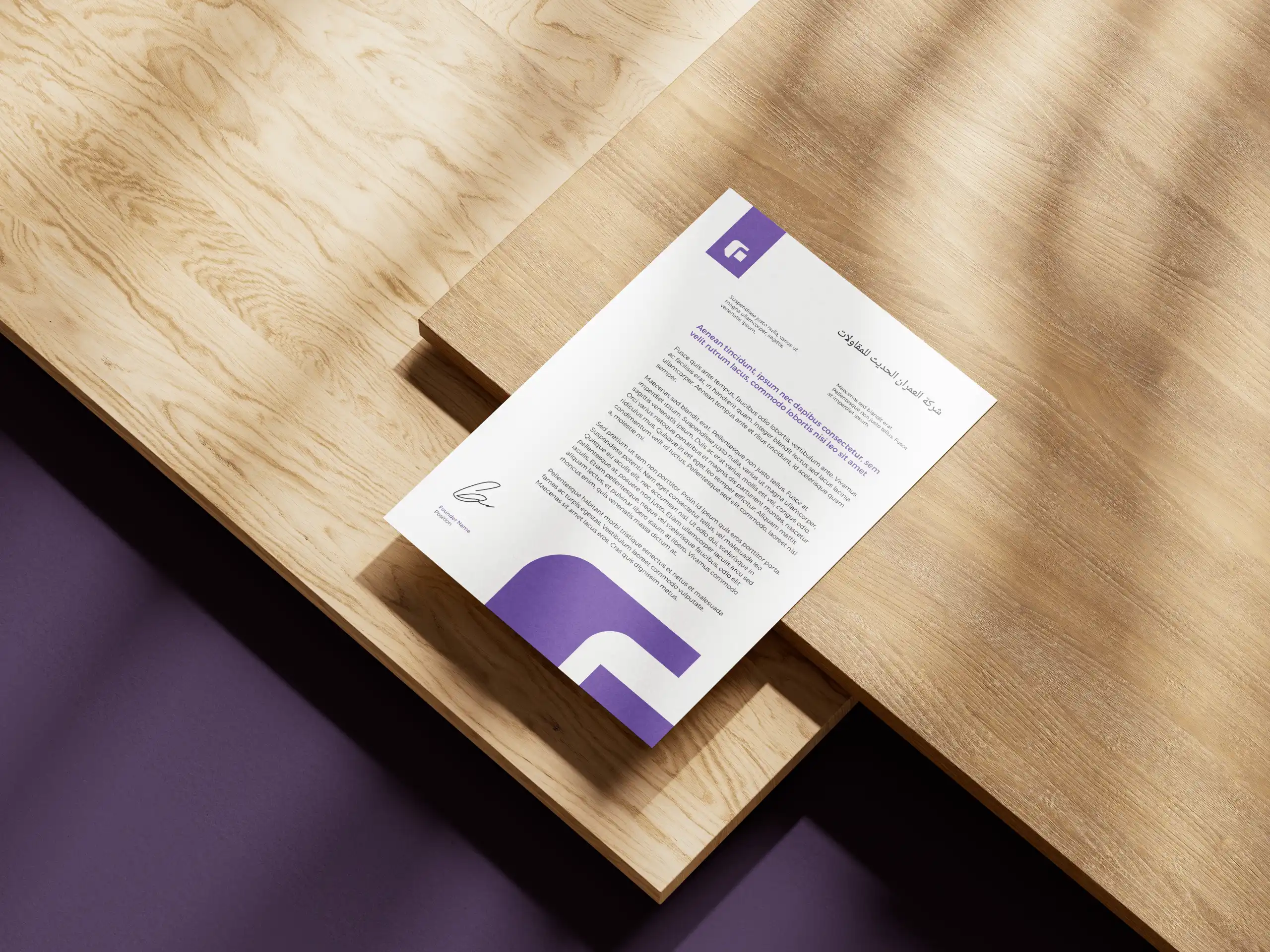 First Concept Letterhead Mockup