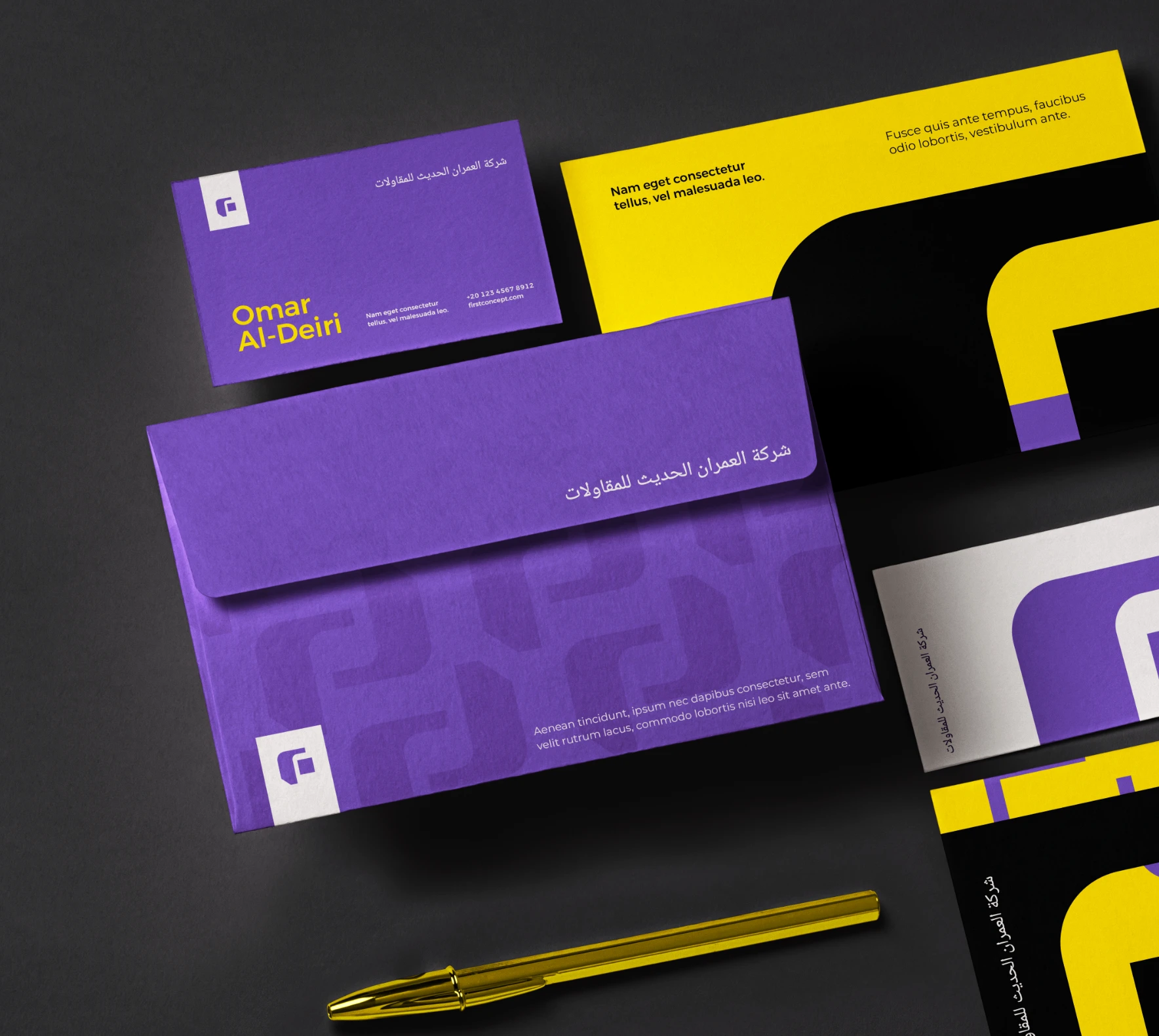 First Concept Stationery Mockup 001