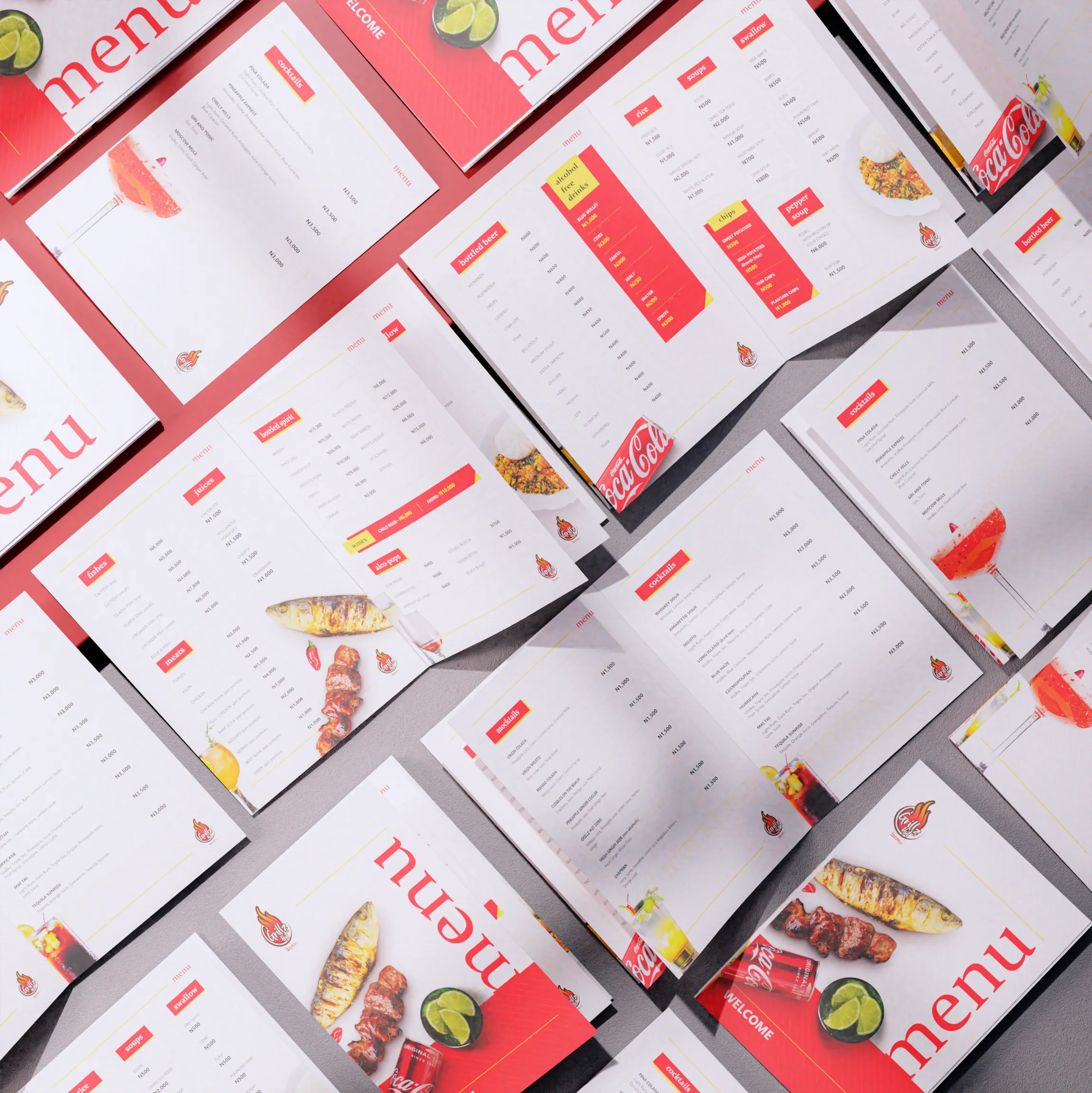 Grillz Hut Food Menu Mockup