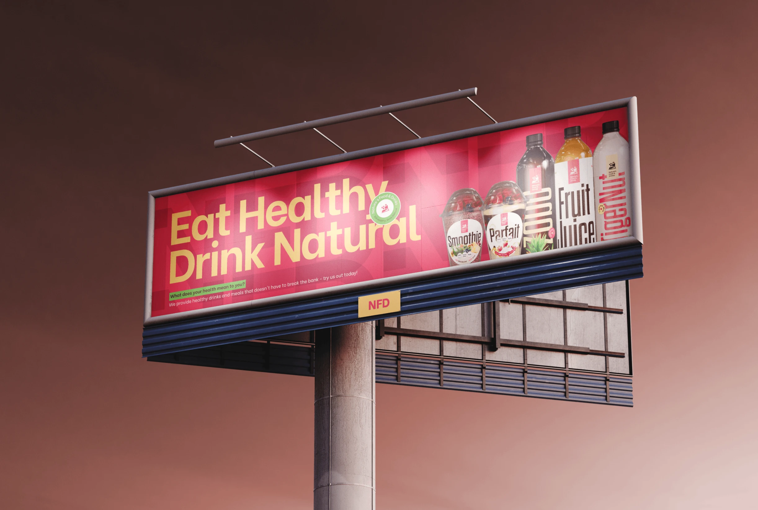 Nature's Food and Drinks Banner Mockup 002