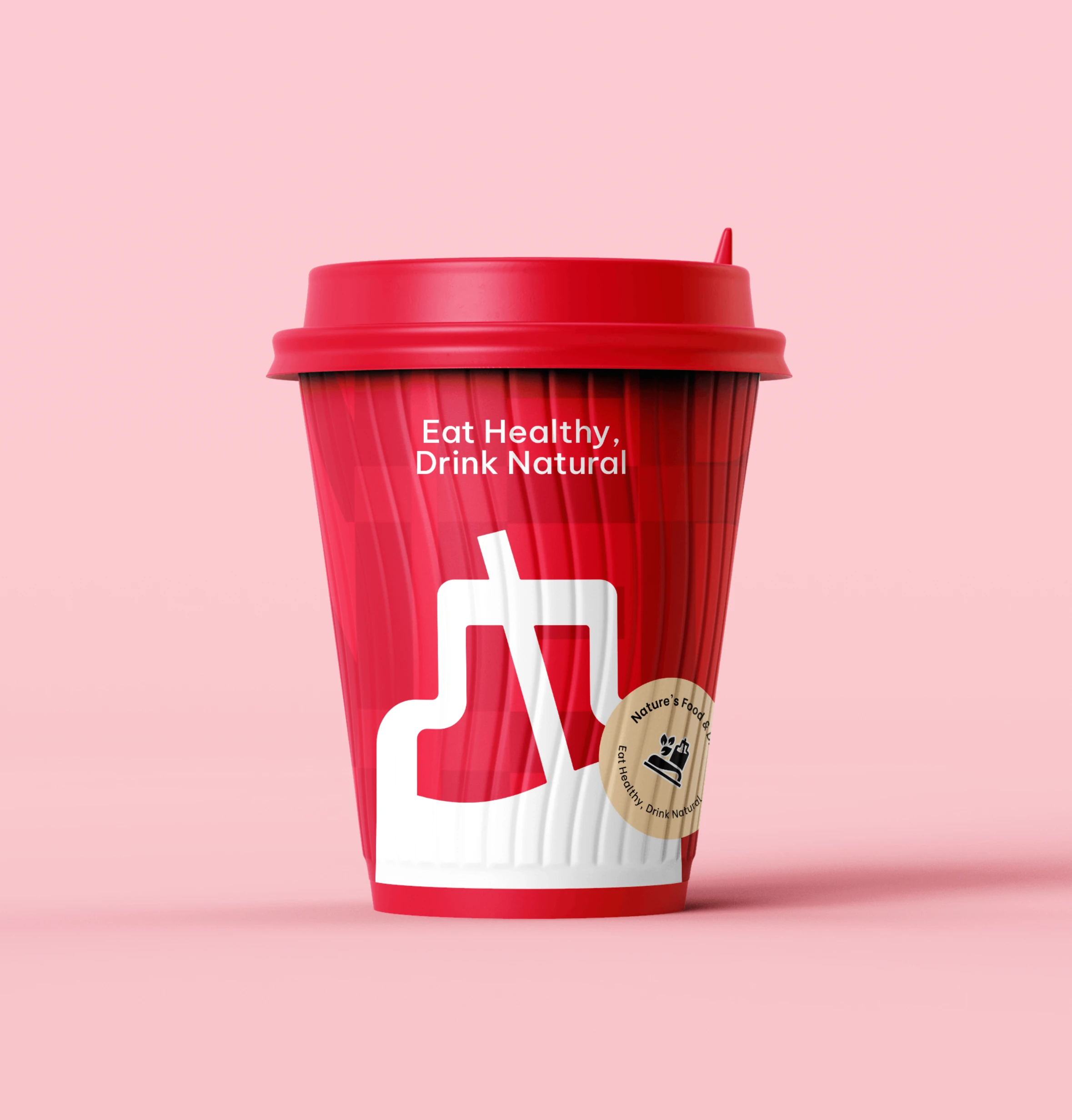 Nature's Food and Drinks Drink Cup Mockup 001