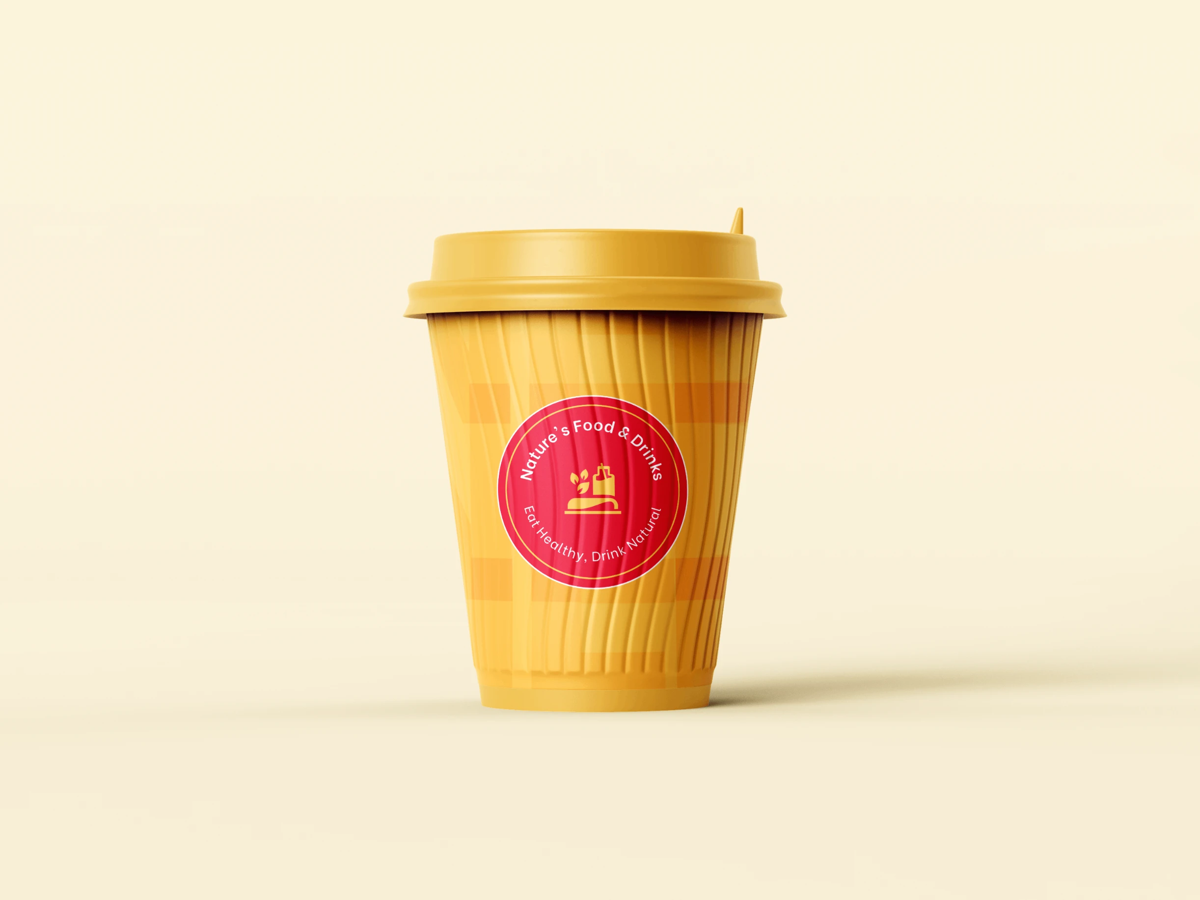 Nature's Food and Drinks Drink Cup Mockup 002
