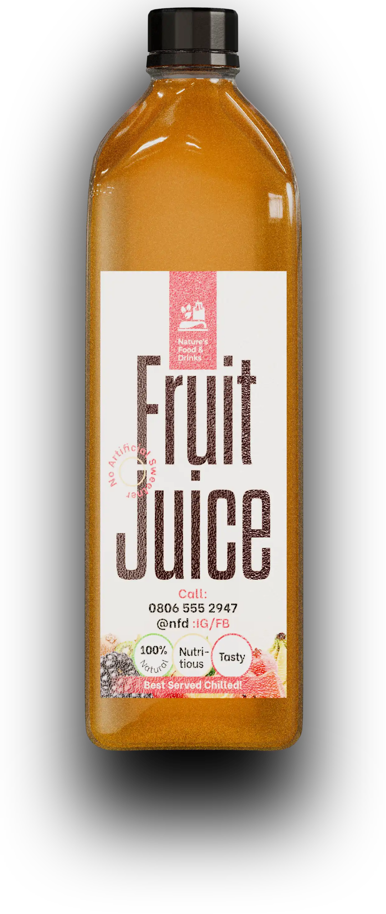 Nature's Food and Drinks Fruitjuice Bottle Render