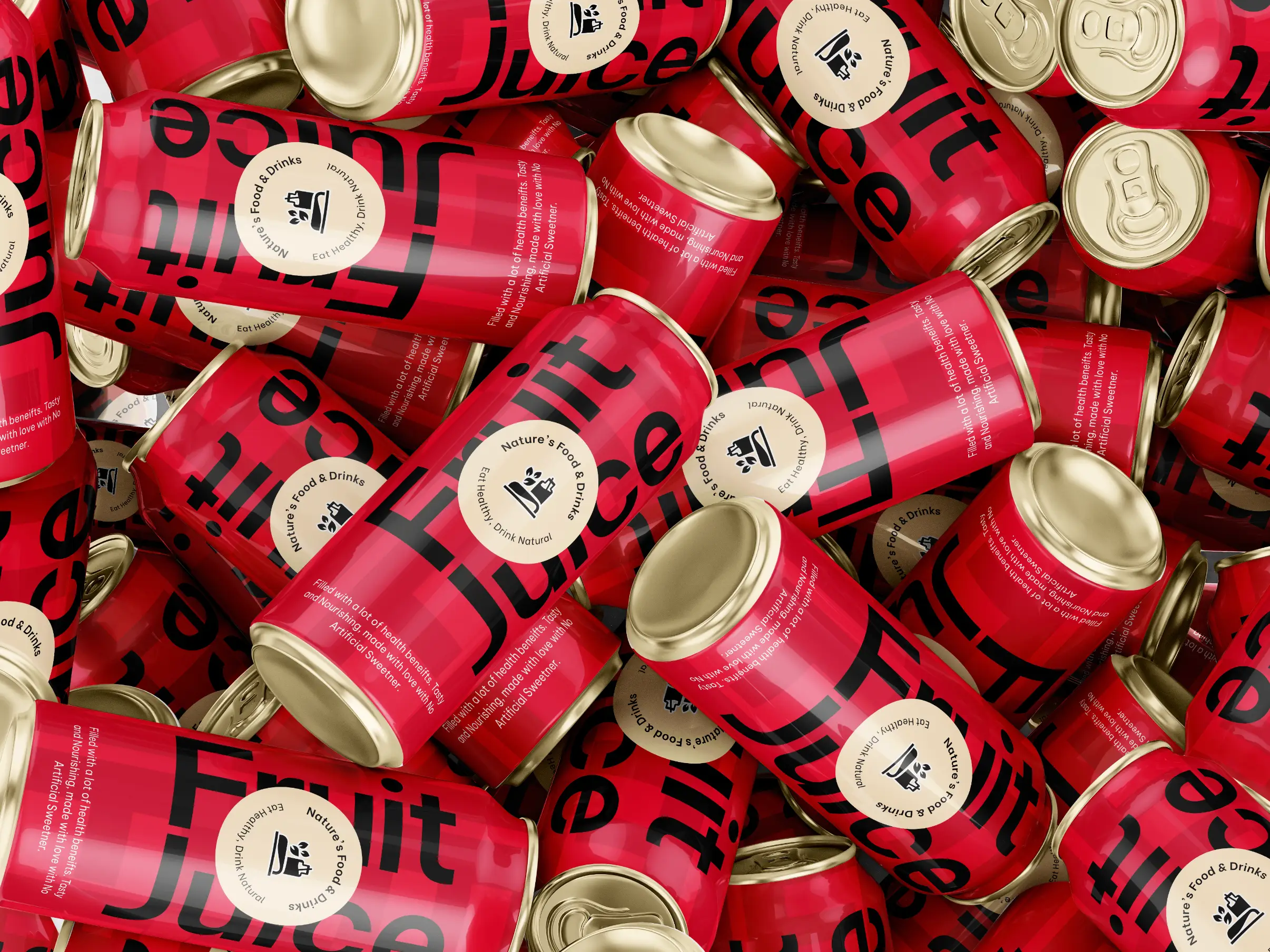 Nature's Food and Drinks Canned Fruitjuice Mockup 001