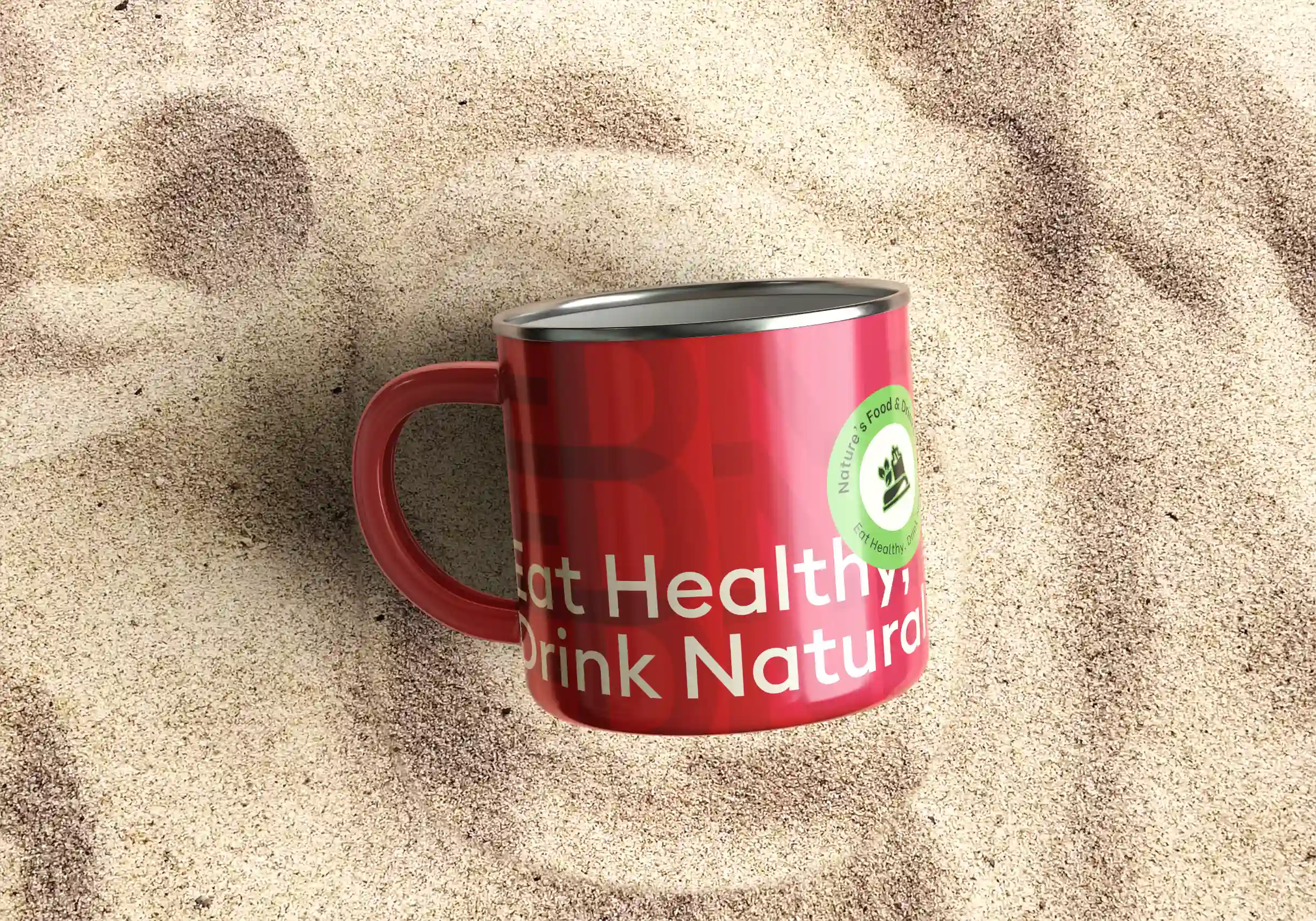 Nature's Food and Drinks Mug Mockup