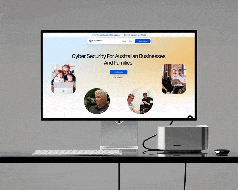 Safetynet Cyber Security Desktop Homepage Website