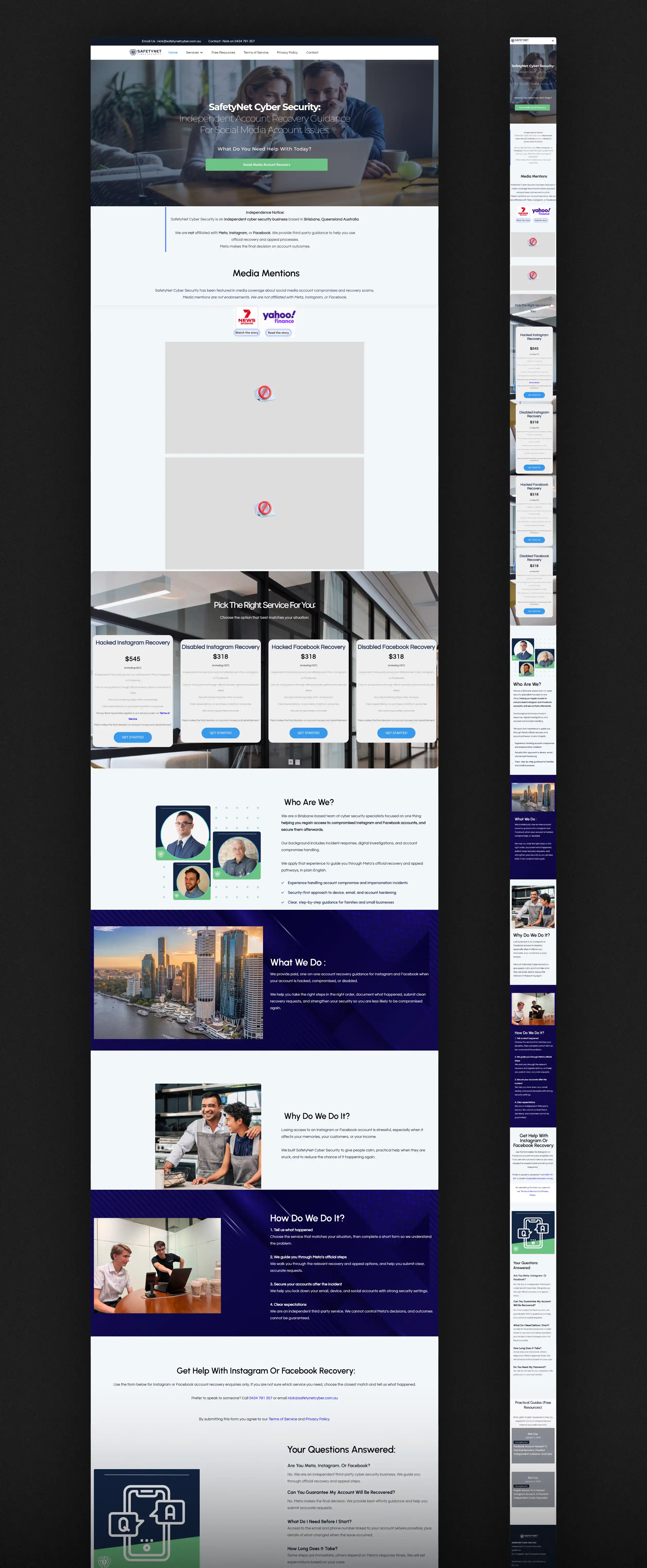 Safetynet Cyber Security Old Website
