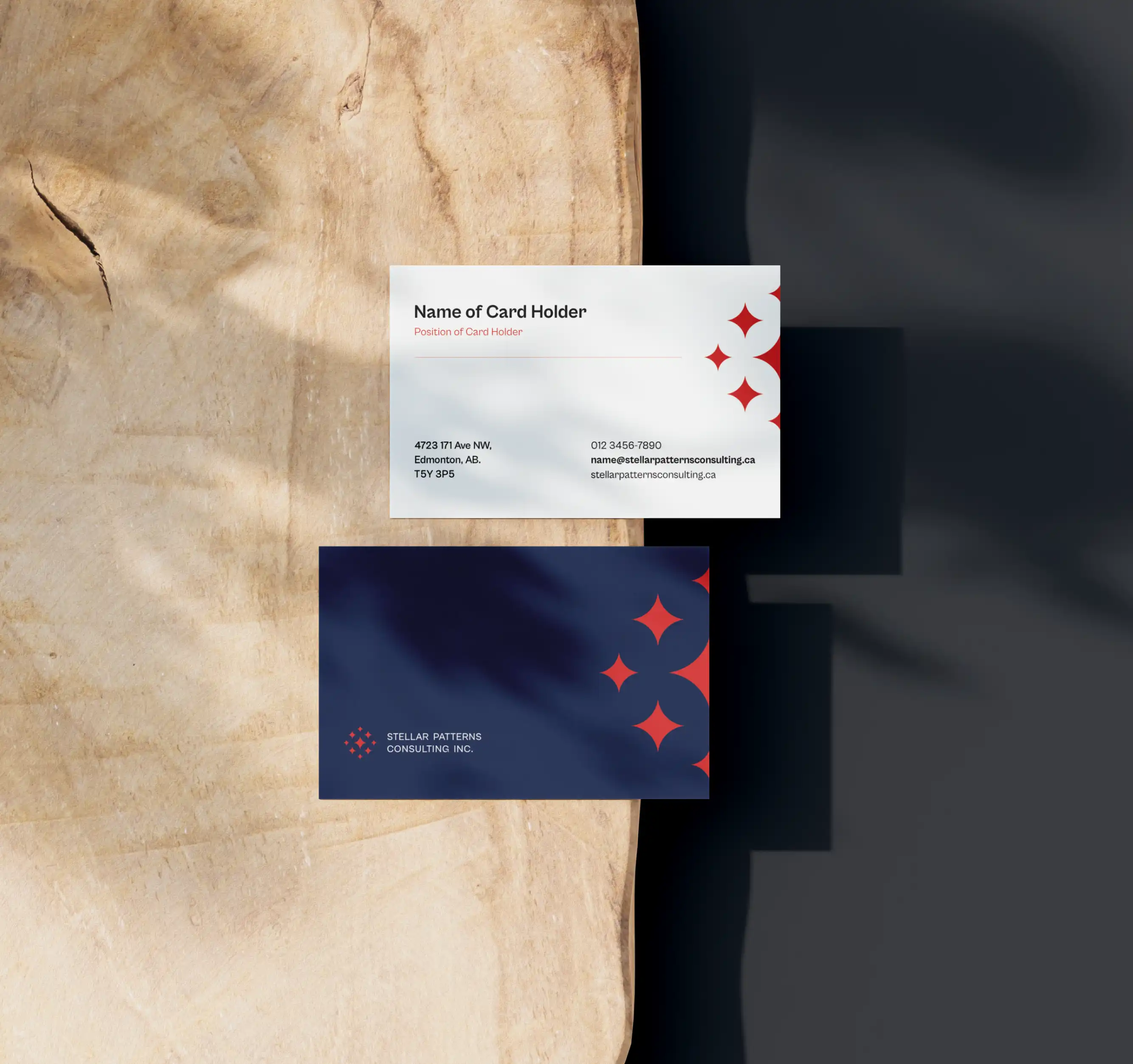 Stellar Patterns Consulting Business Card Mockup 001