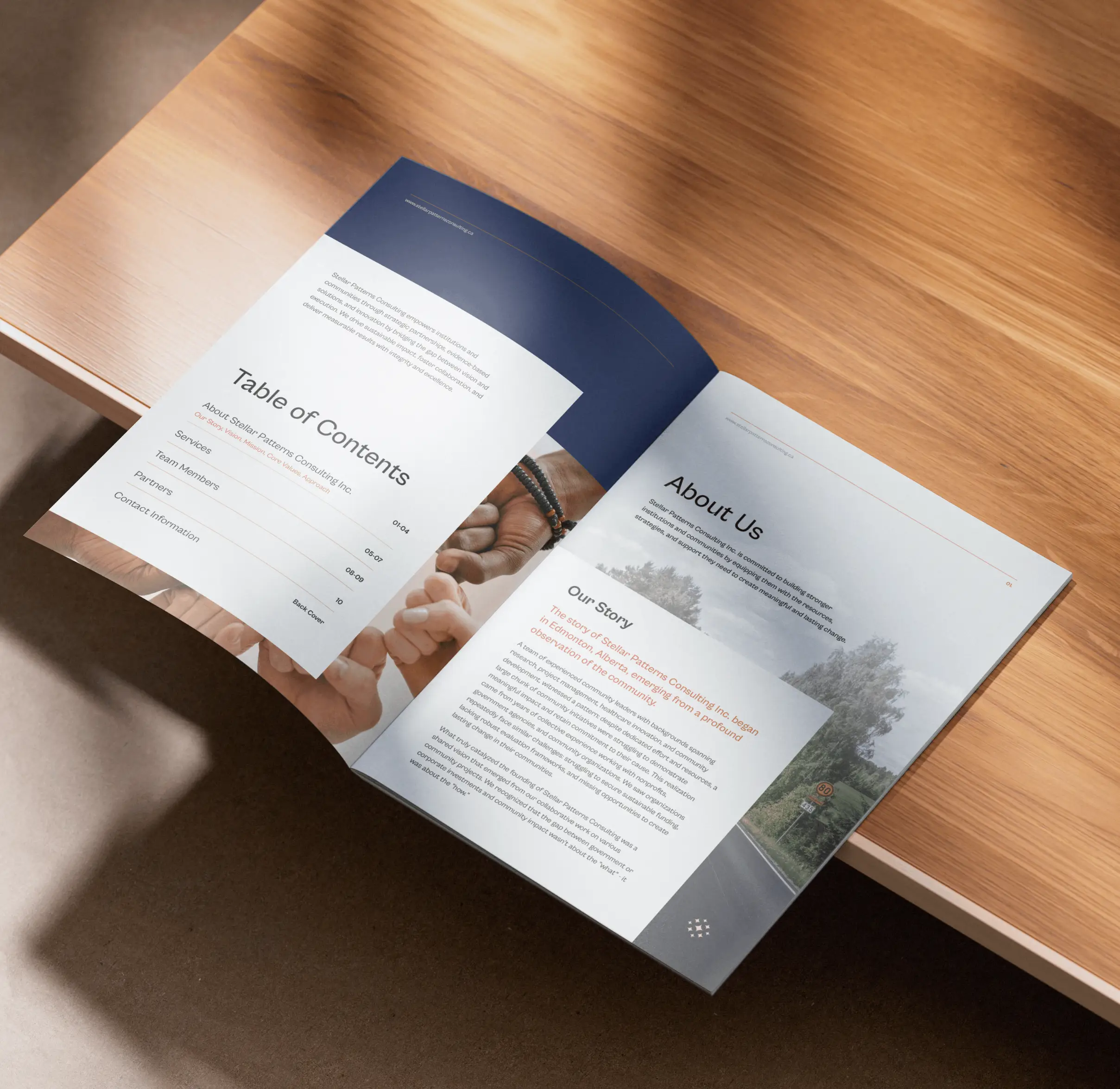 Stellar Patterns Consulting Company Profile Mockup 003