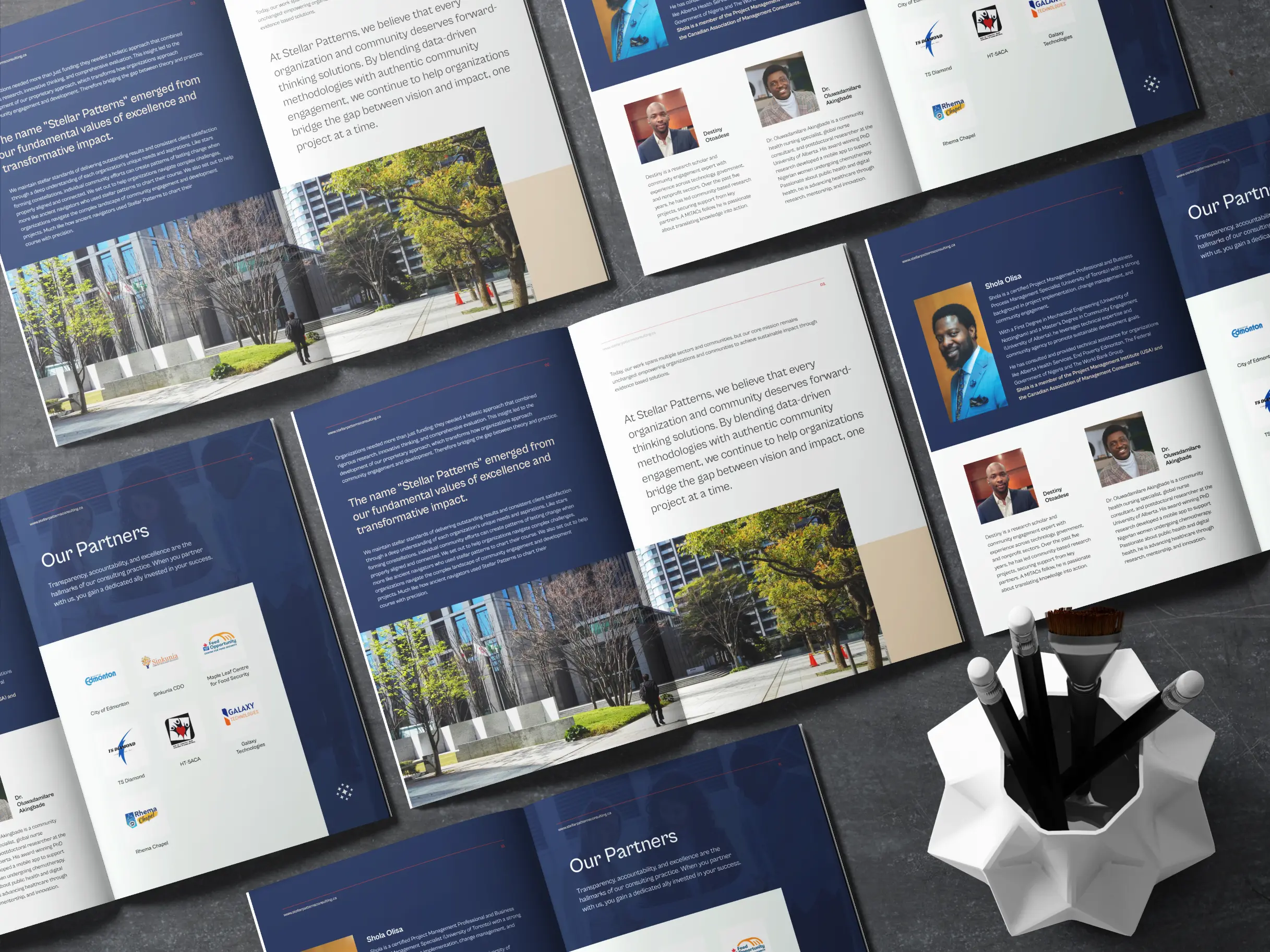 Stellar Patterns Consulting Company Profile Mockup 007