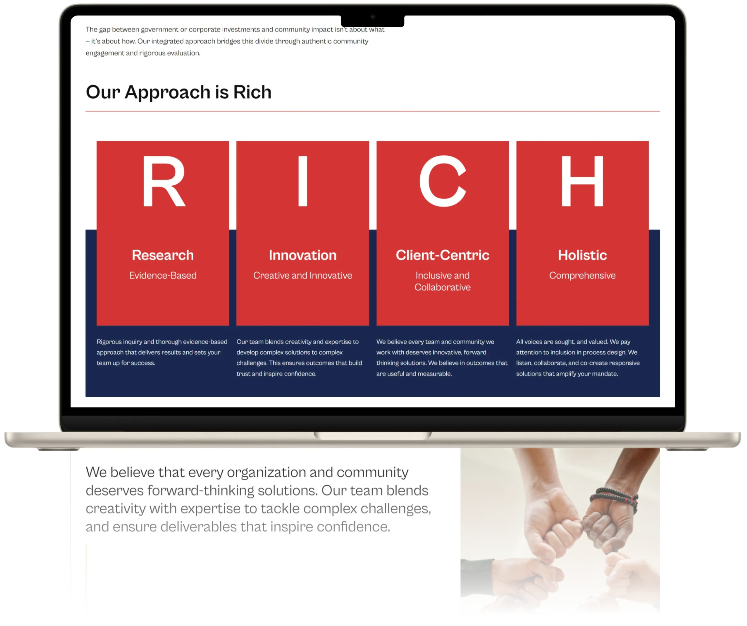 Stellar Patterns Consulting Desktop Website Mockup Presentation