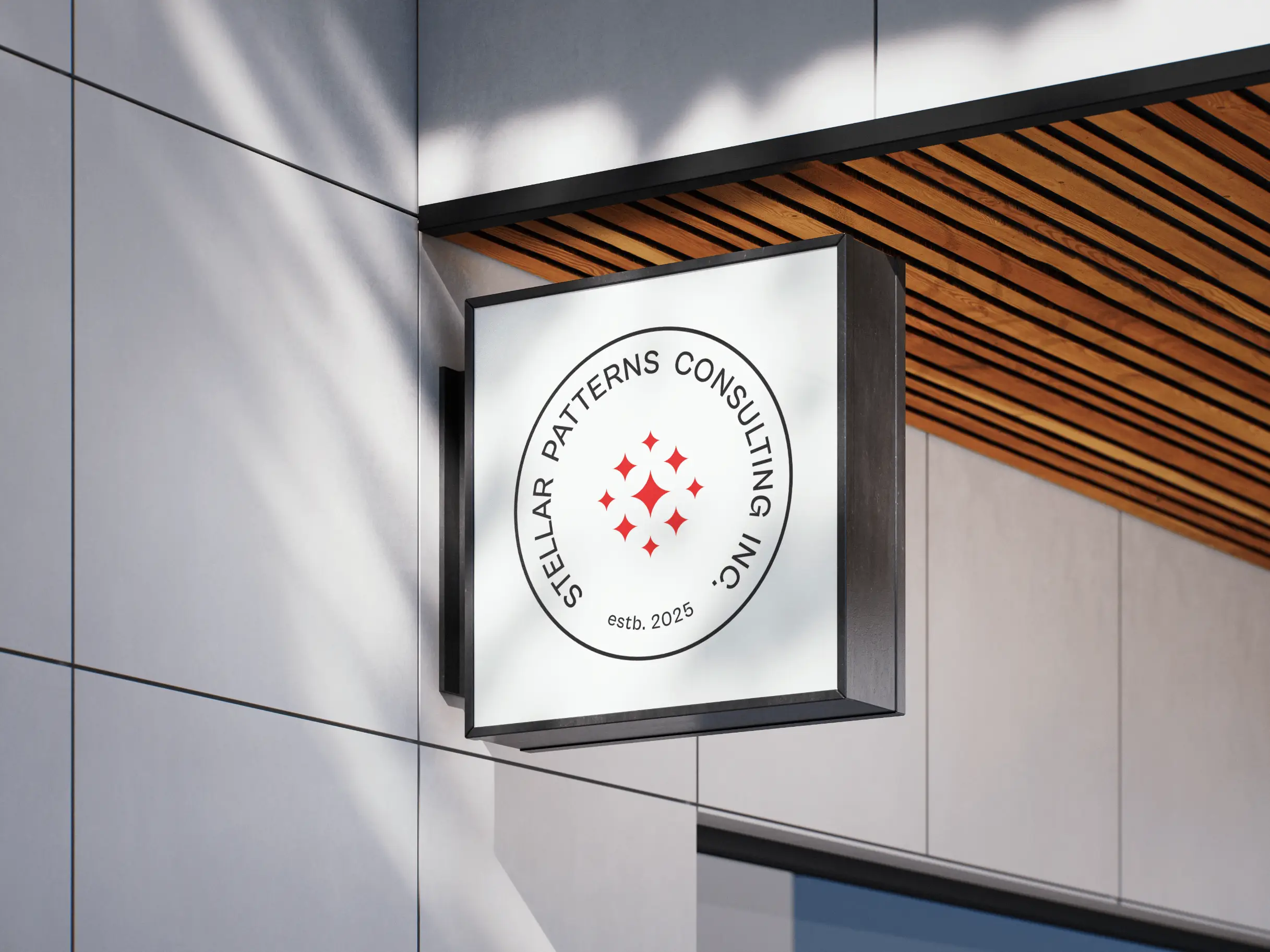 Stellar Patterns Consulting Signage Mockup