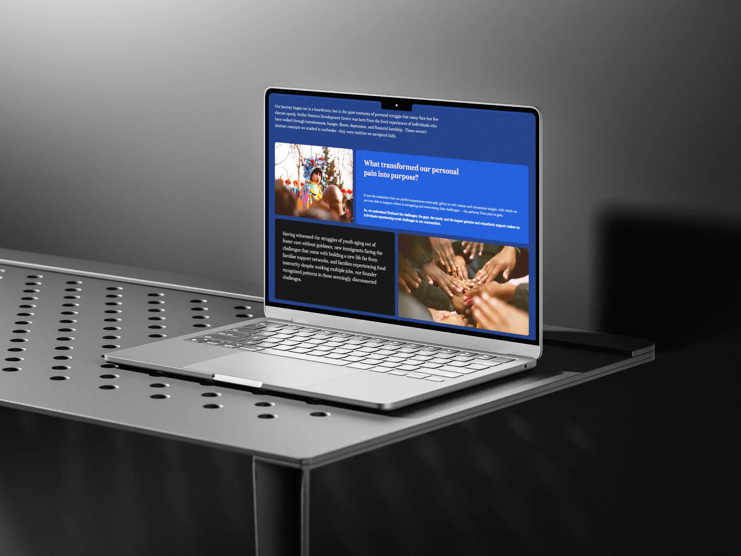 Stellar Patterns Development Centre Desktop Website Mockup 002