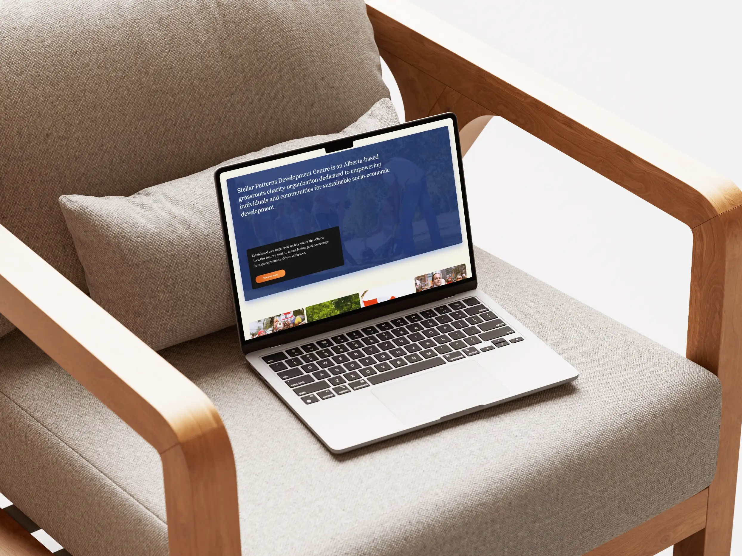 Stellar Patterns Development Centre Desktop Website Mockup 004