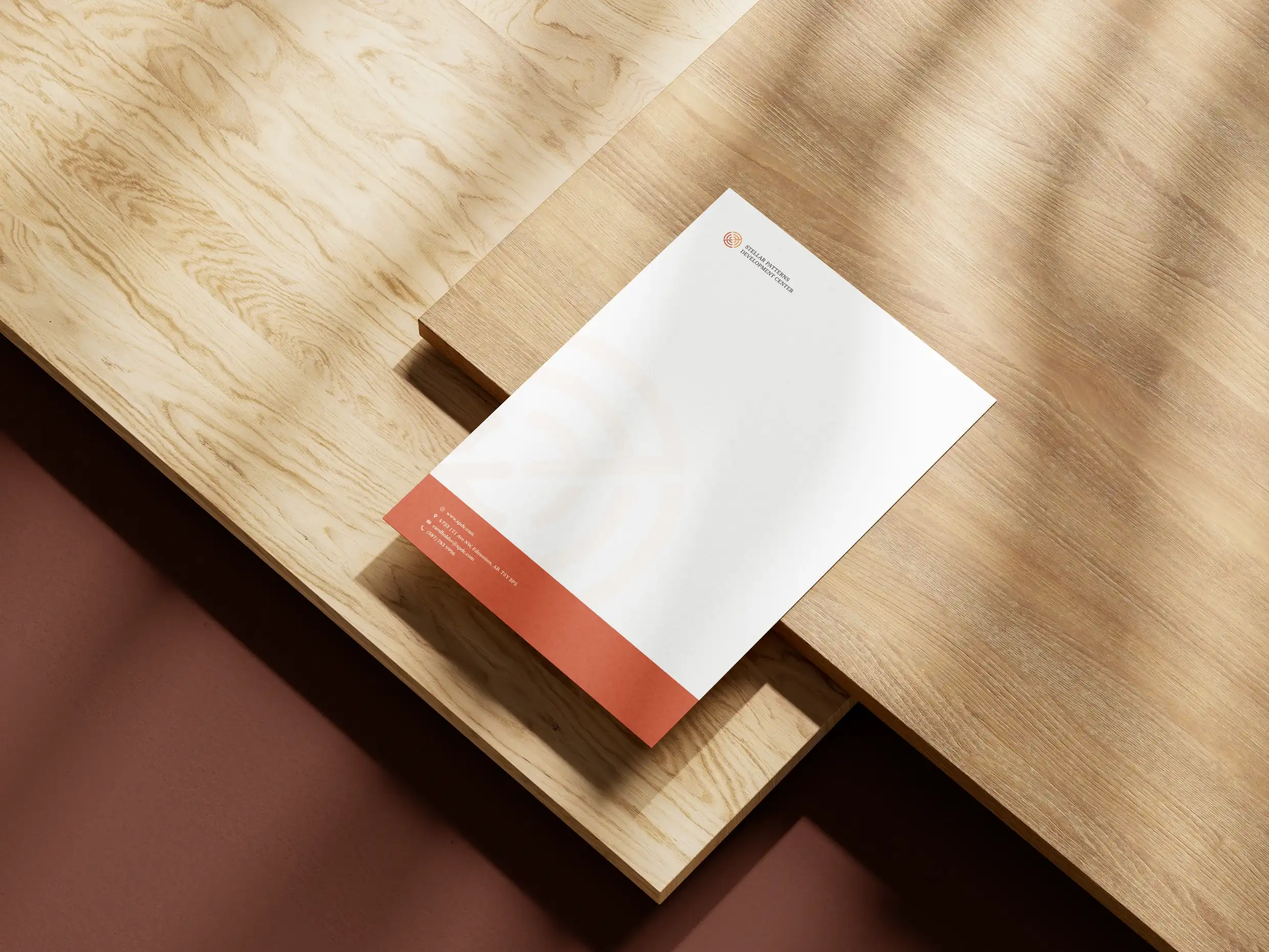 Stellar Patterns Development Centre Letterhead Mockup