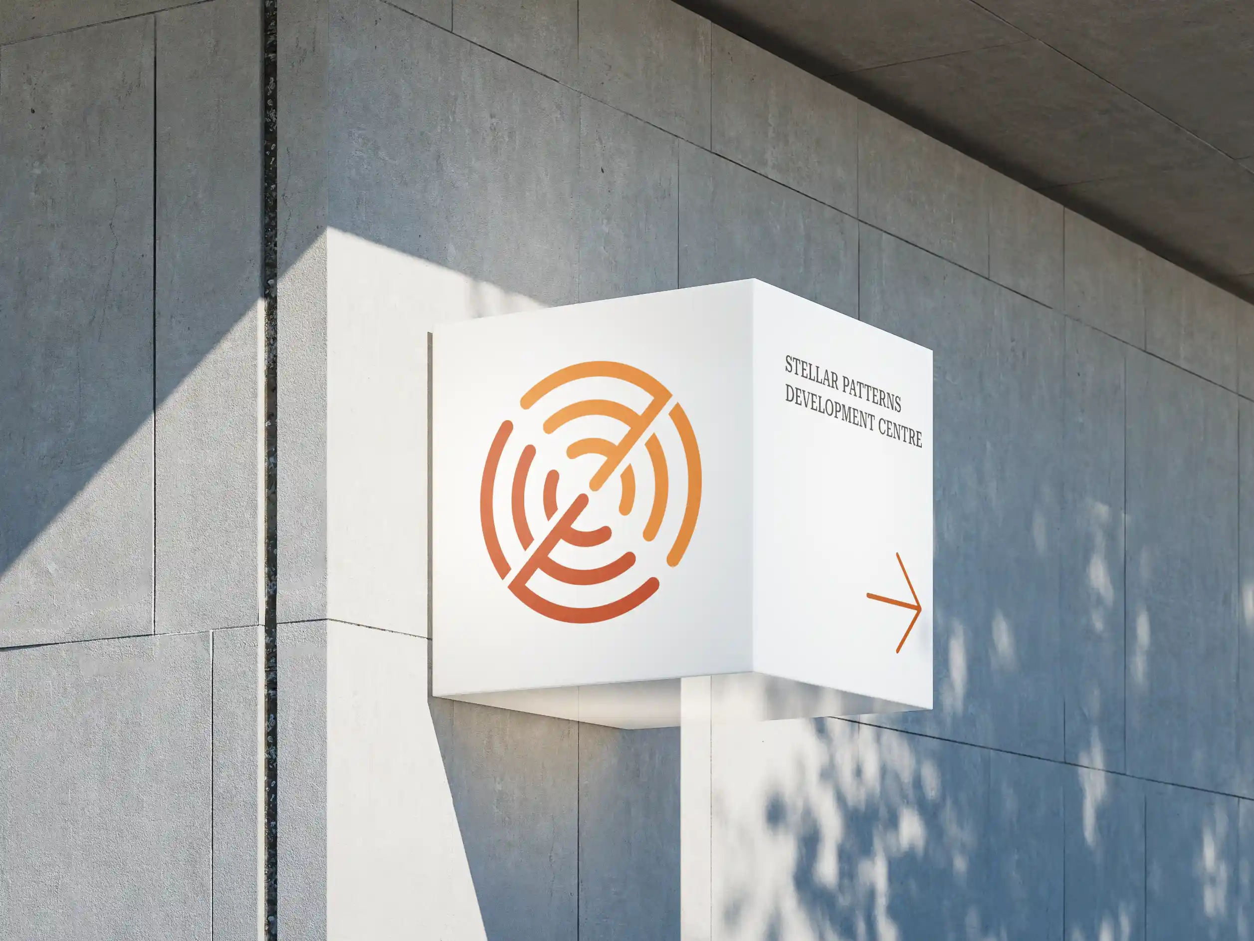 Stellar Patterns Development Centre Logo Signage Mockup 001