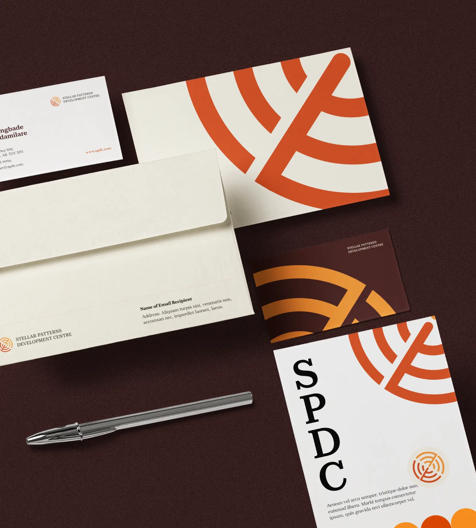 Stellar Patterns Development Centre Stationery Mockup