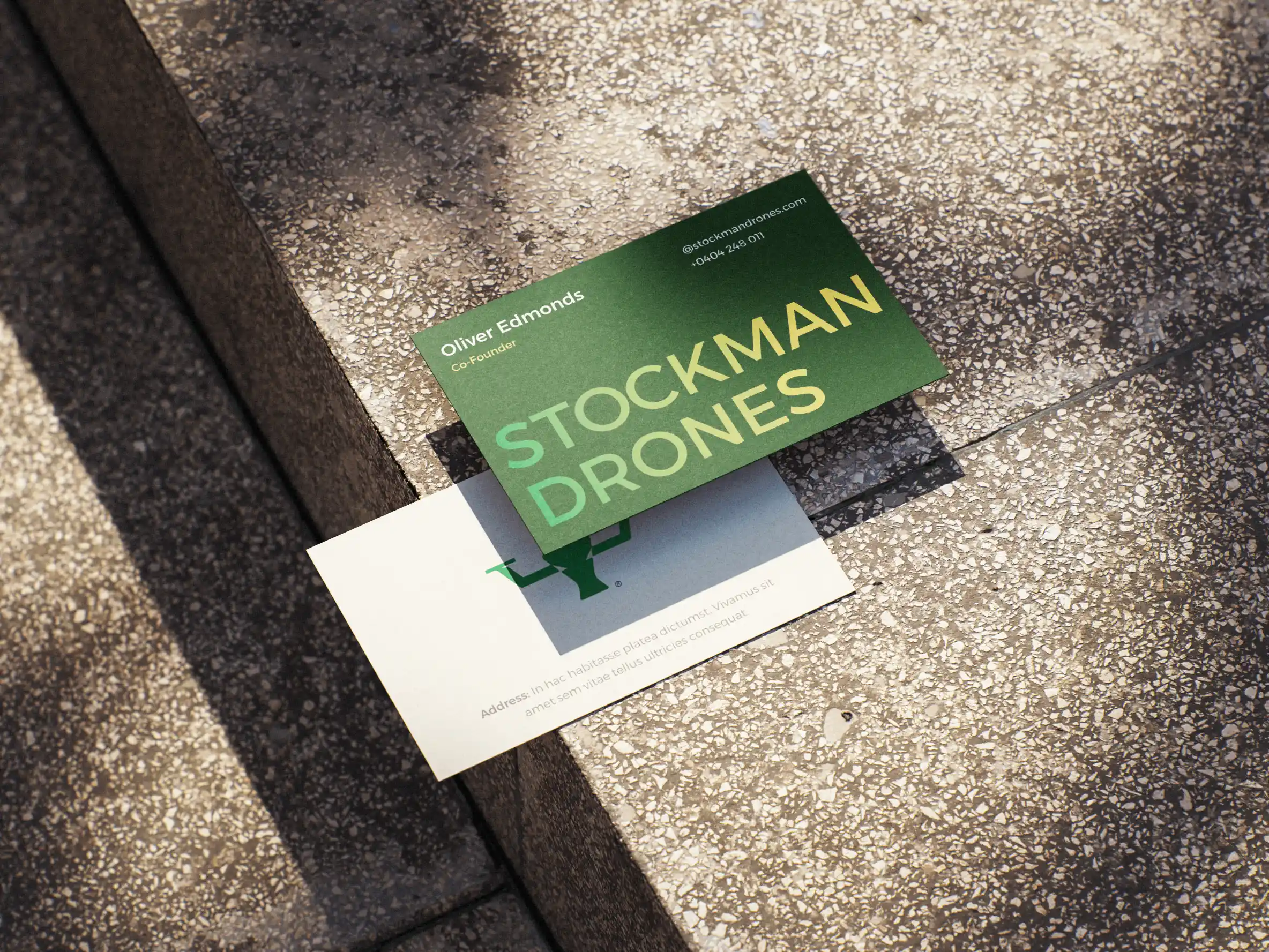 Stockman Drones Business Card Mockup