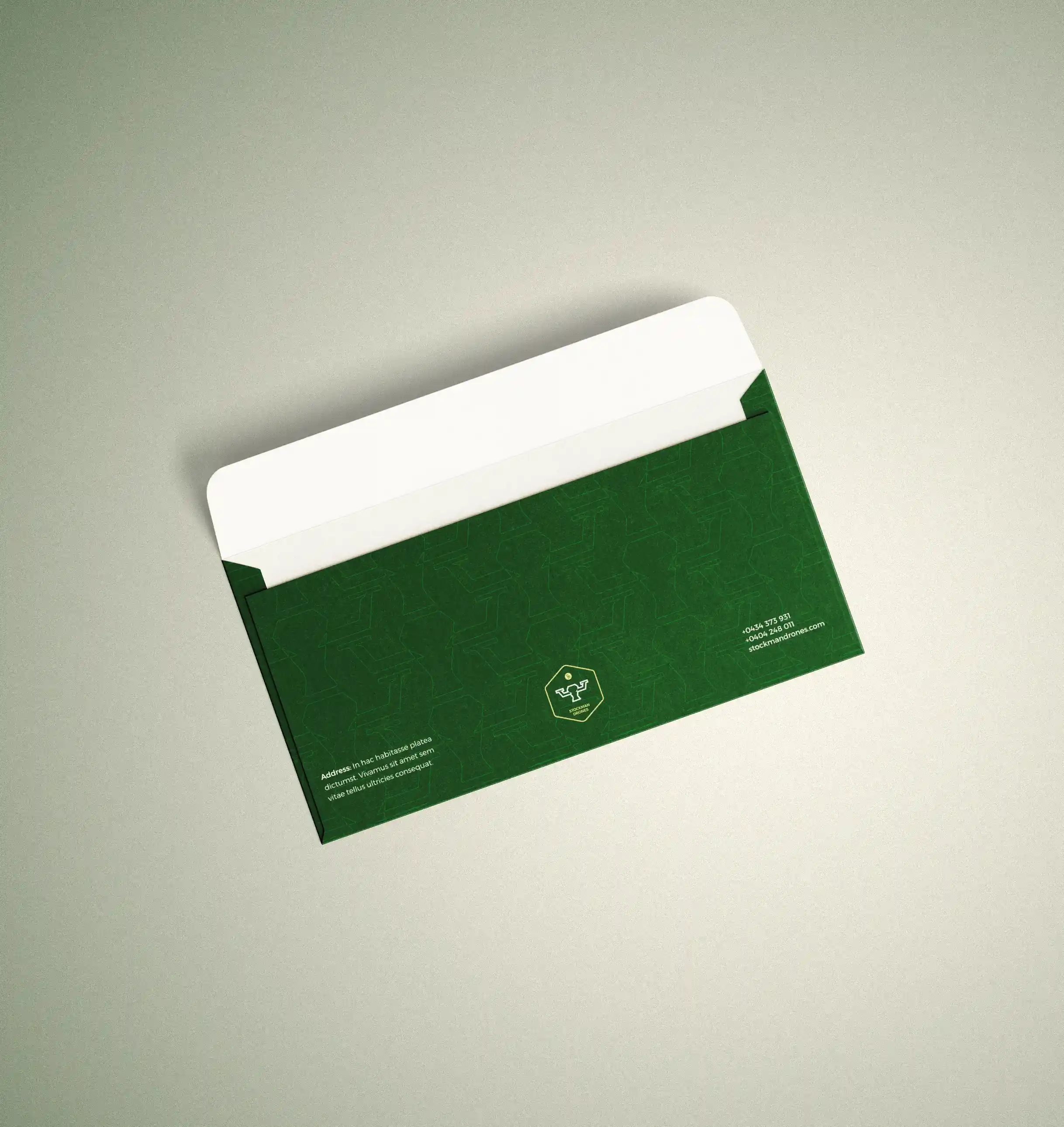 Stockman Drones Envelop Mockup