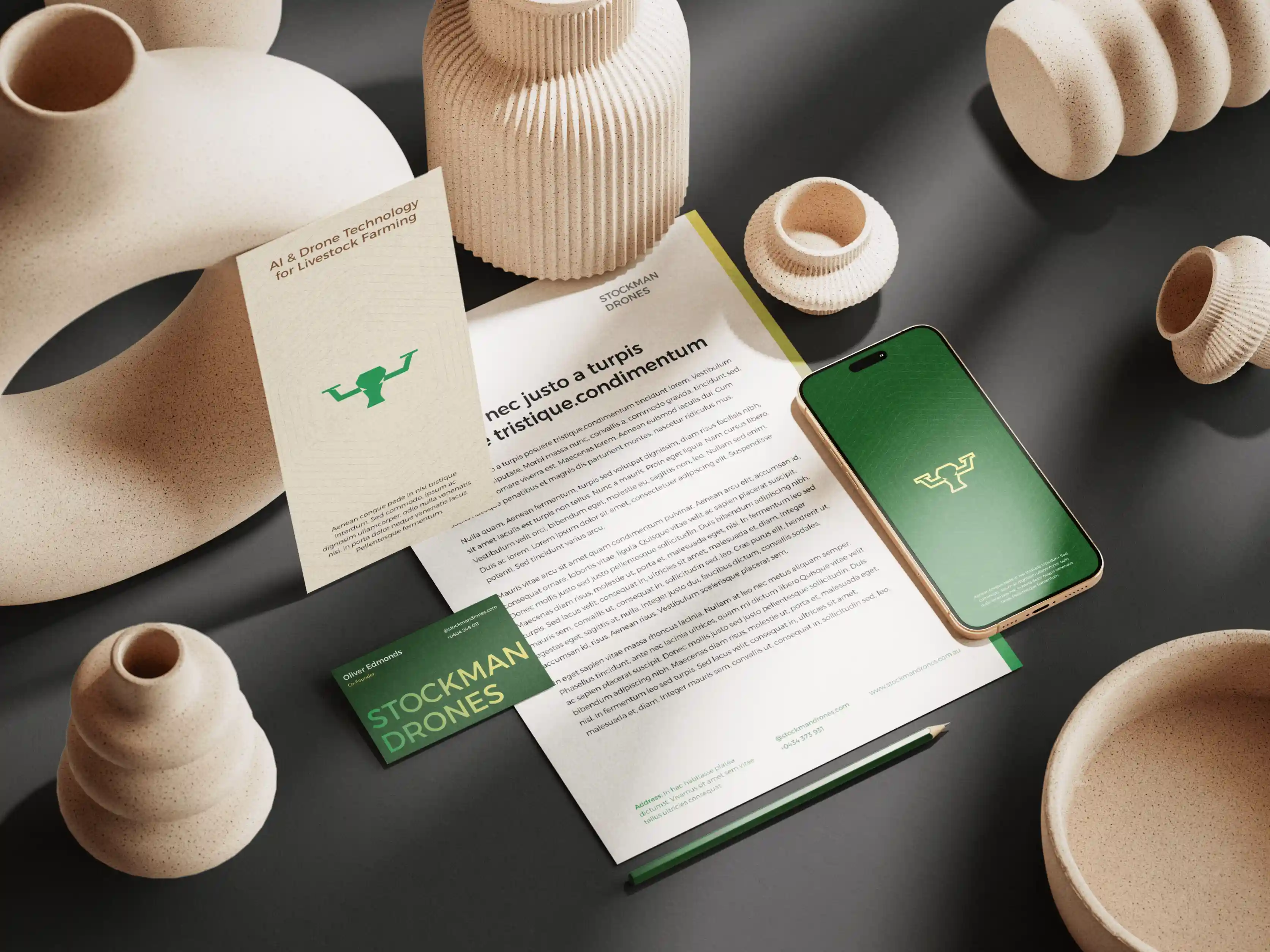 Stockman Drones Stationery Mockup