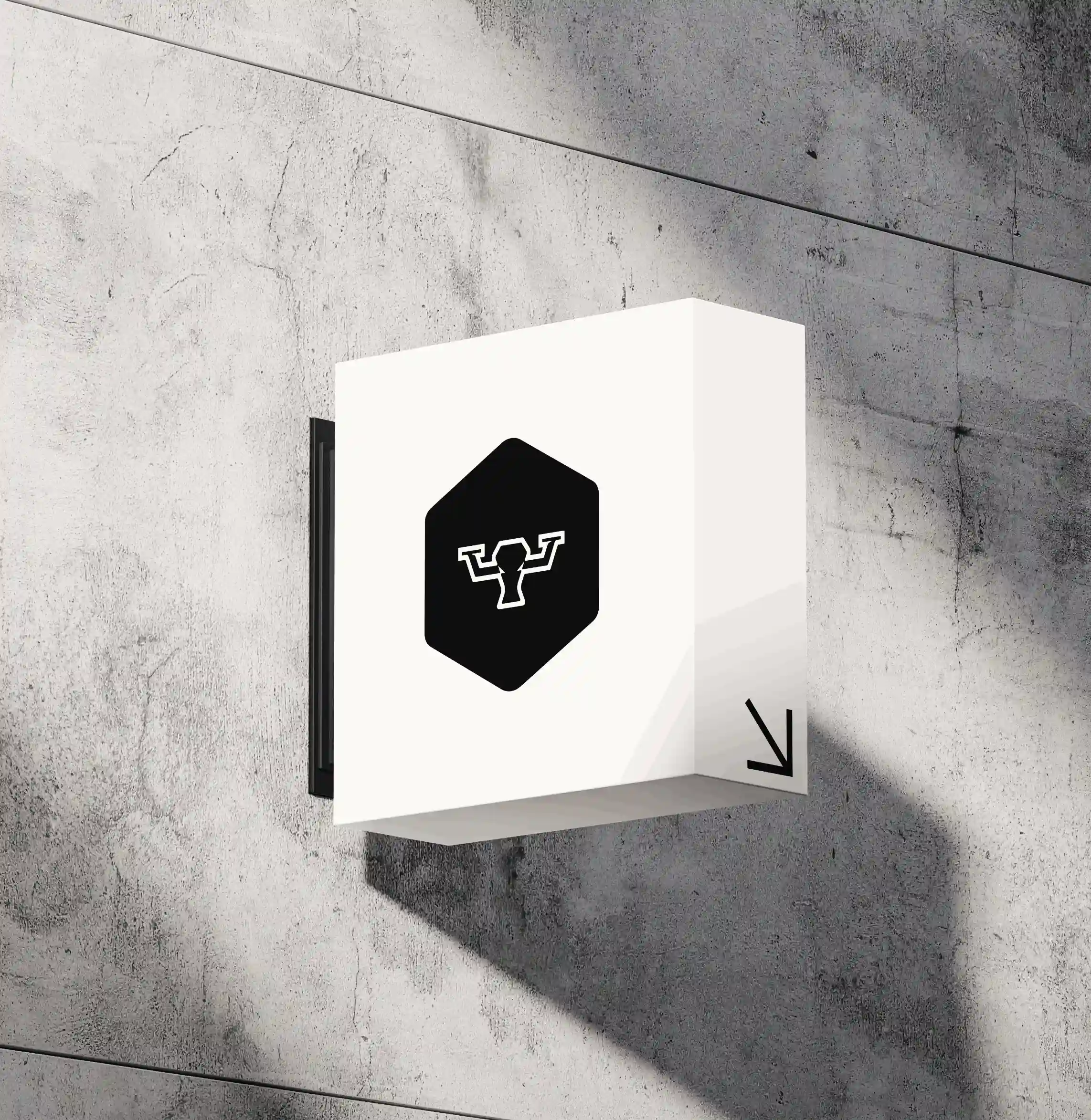 Stockman Drones Logo Signage Mockup