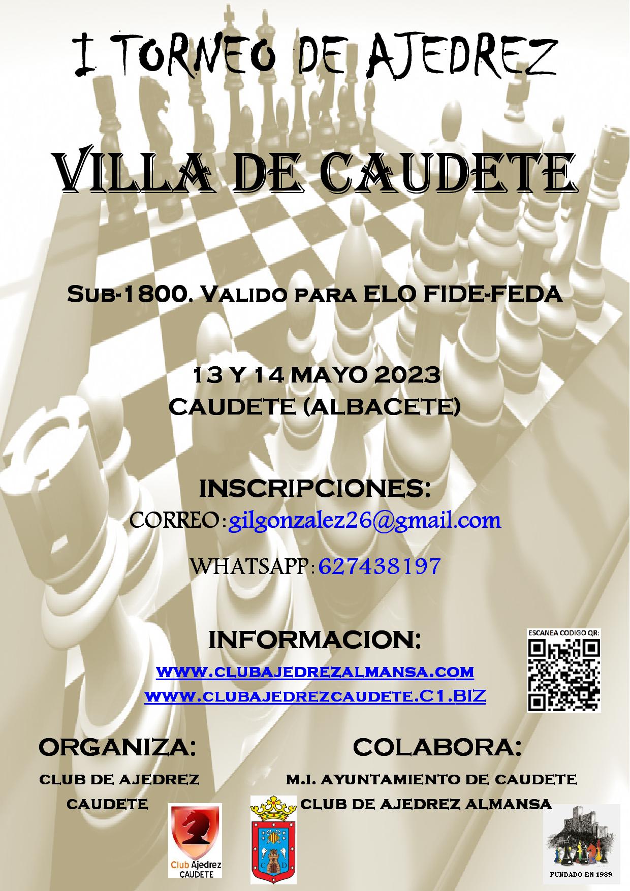 I TORNEO DE AJEDREZ VILLA DE CAUDETE