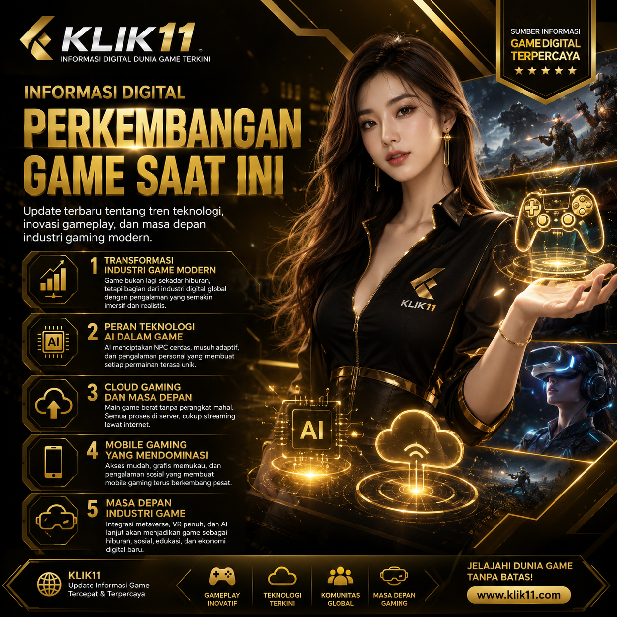 Klik11 – Informasi Digital Perkembangan Game Saat Ini dan Tren Industri Gaming Modern