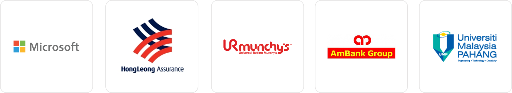 Microsoft, Port of Tanjung Pelepas, Ambank, Standard Charter, Gamuda, DKSH