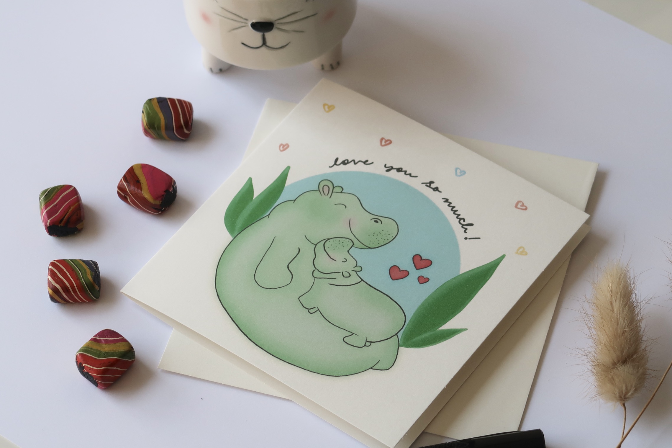 Hippo Love Card