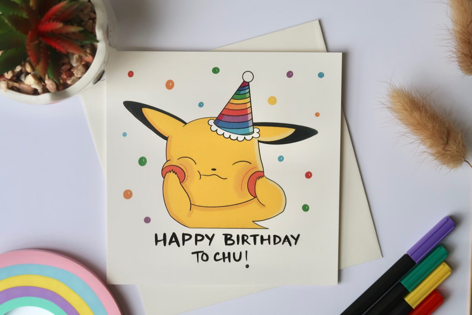 Pikachu Birthday Card