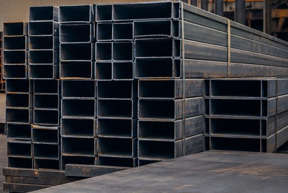 Rectangular and square hollow sections stacked