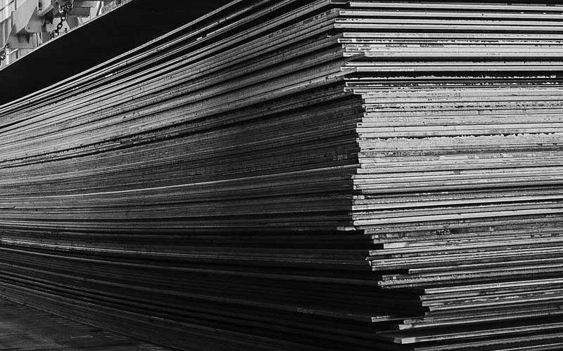 Stack of heavy steel plate