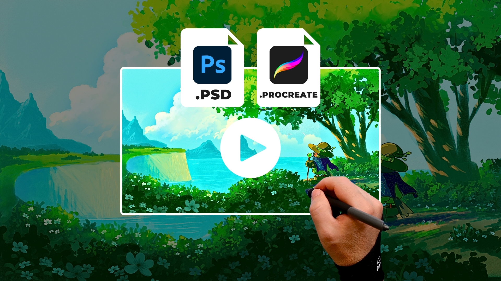 ghibli-style illustration process