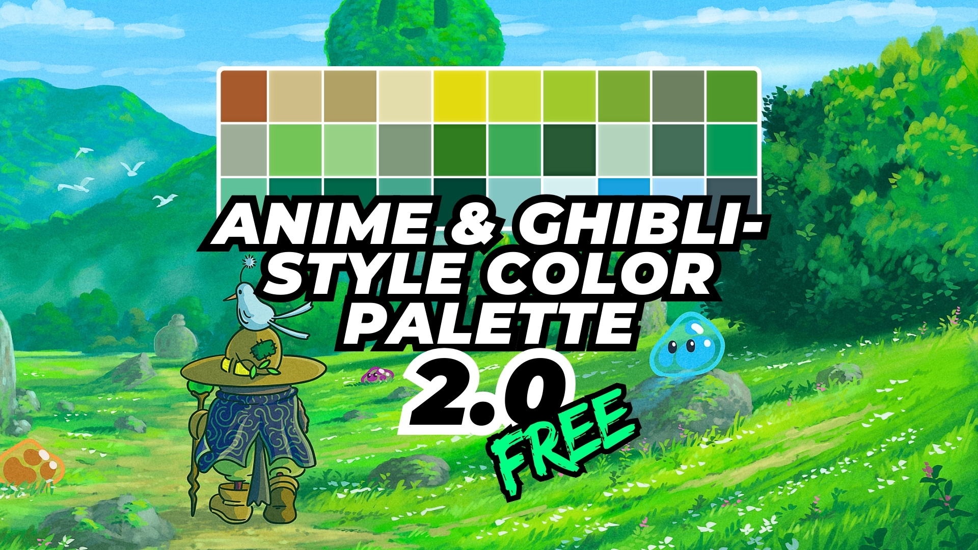Anime and ghibli-style color palette free