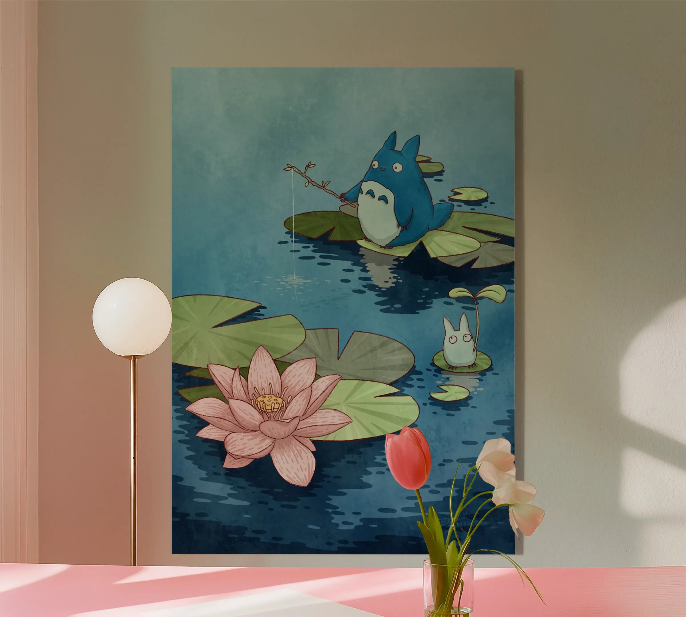 Fishing in the pond poster