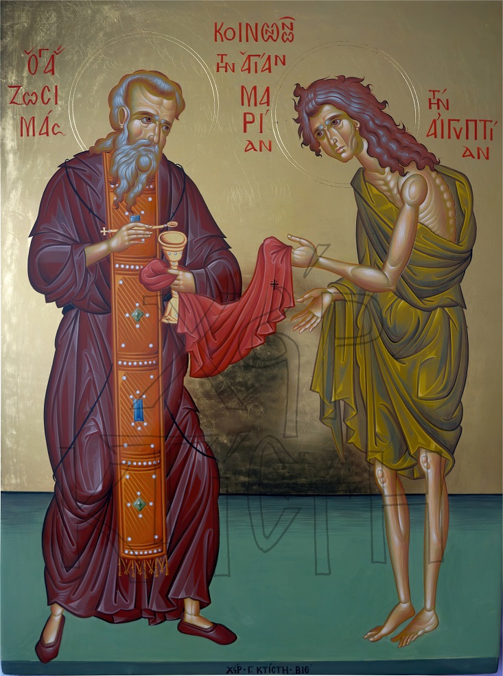 Die Heiligen Zosimas und Maria von Ägypten