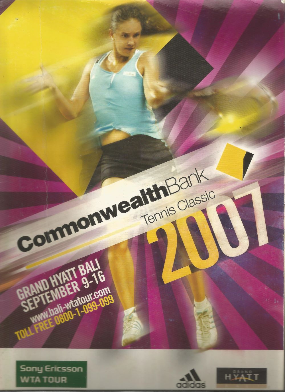 ​Commonwealth Bank Tennis Classic 2007 Tournament Programme Cover 