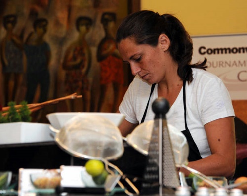 Roberta Vinci attends a cookies baking session