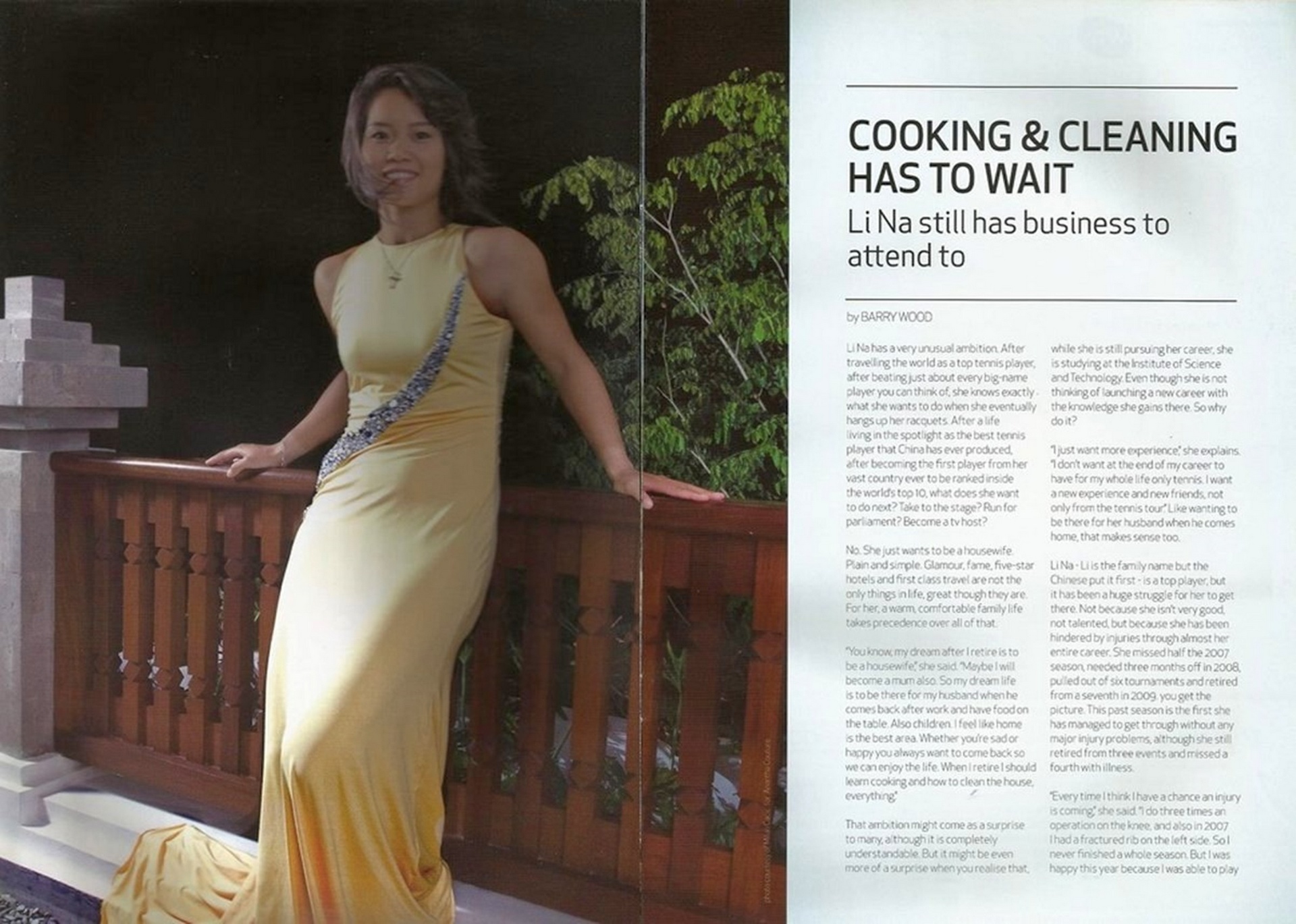 Cooking and Cleaning has to wait - Li Na has business to attend to #1 by Barry Wood