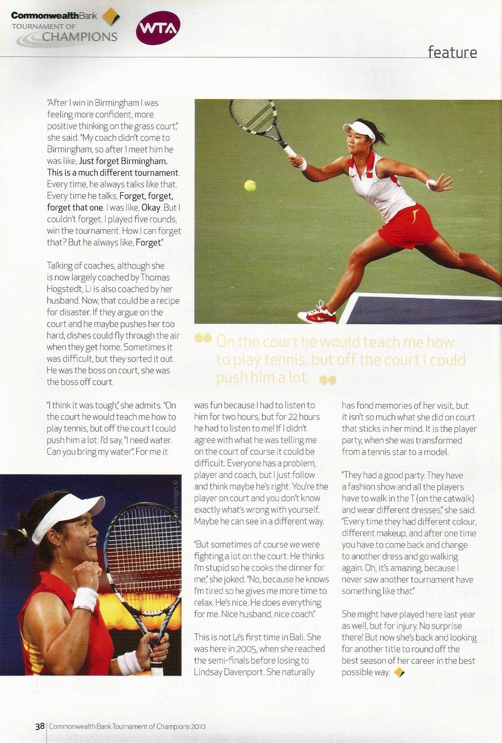 Cooking and Cleaning has to wait - Li Na has business to attend to #3 by Barry Wood