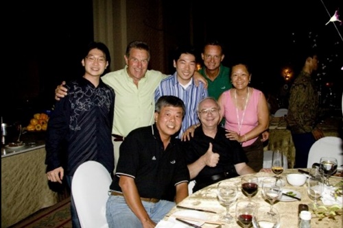 (left back) Stephen Walla, John Parry, Ronald Walla, unknown, Nora H M, (left front) Gary Au-Yeung and Barry Wood