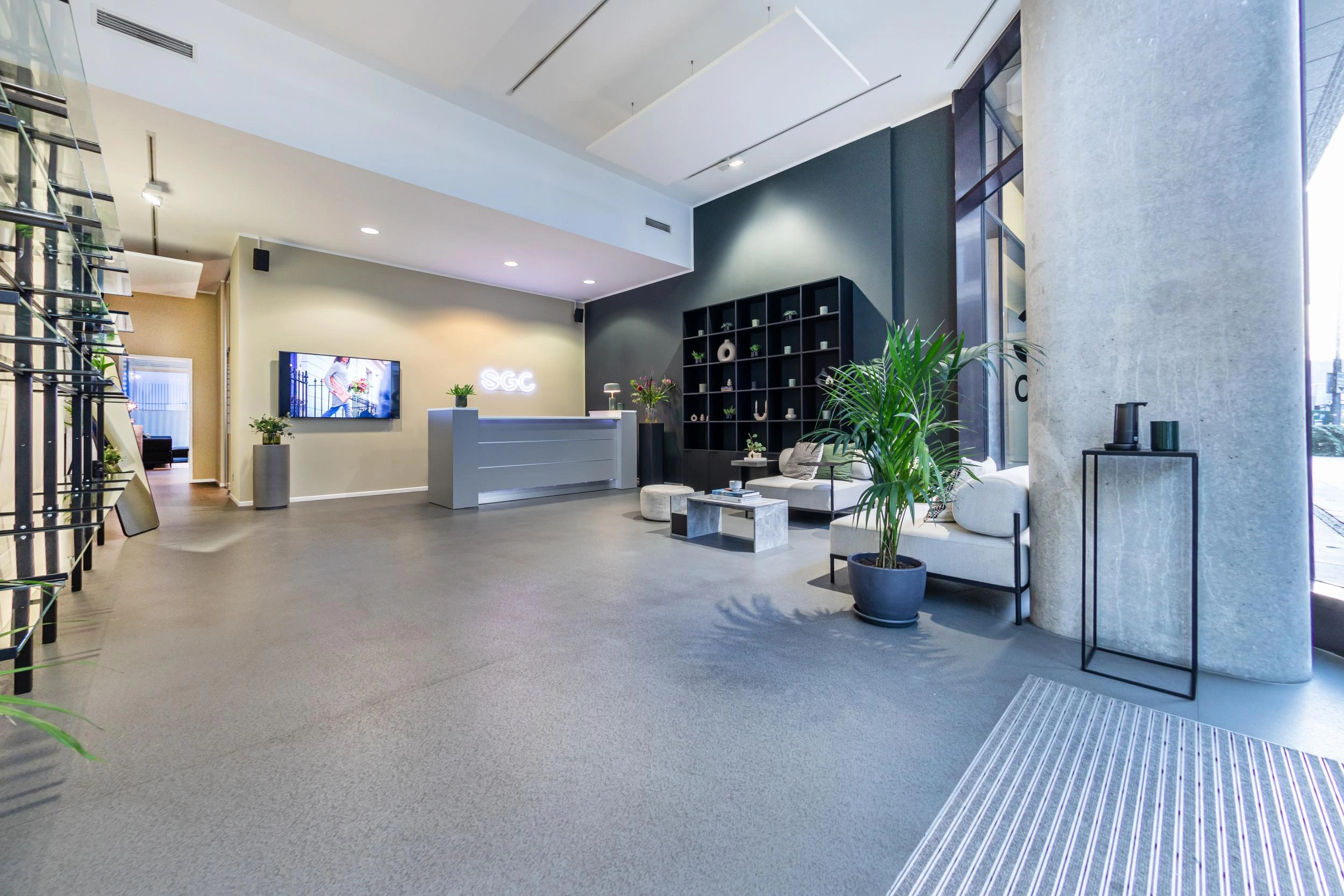 Empfangsbereich mit Statement