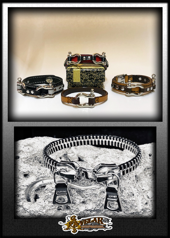 Leather &amp; Zipper Bracelet
