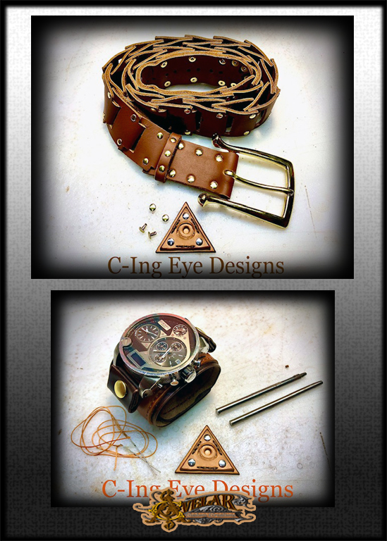Leather Belt &amp; Watch Band